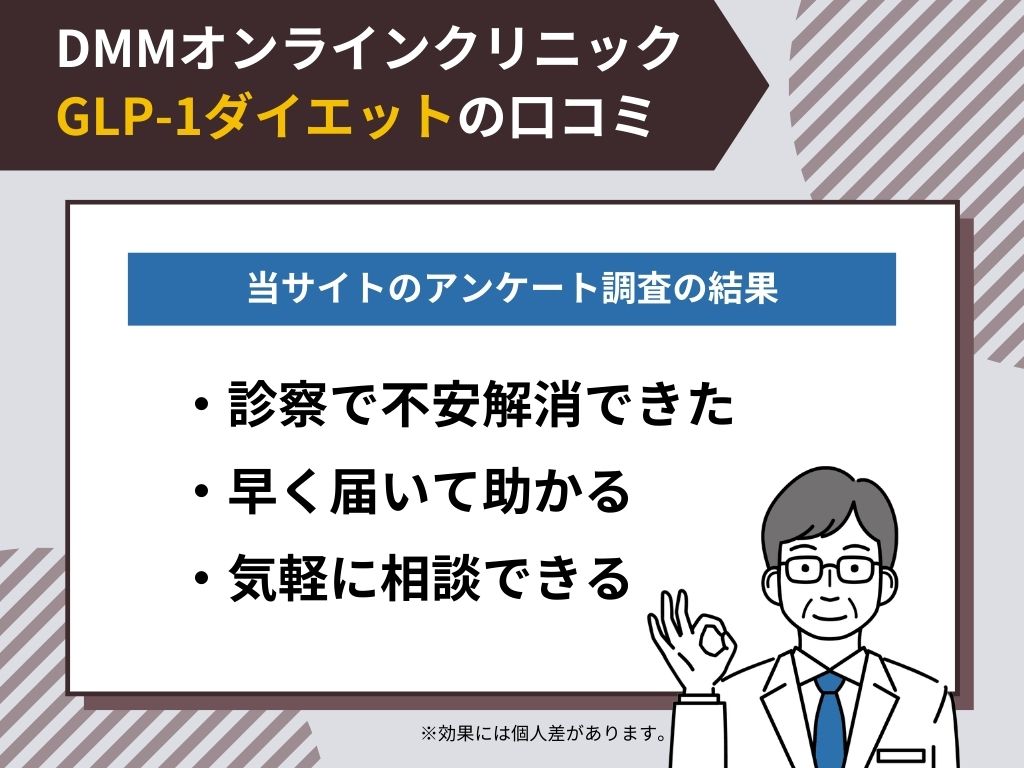DMMオンラインクリニックのGLP-1ダイエットの口コミ