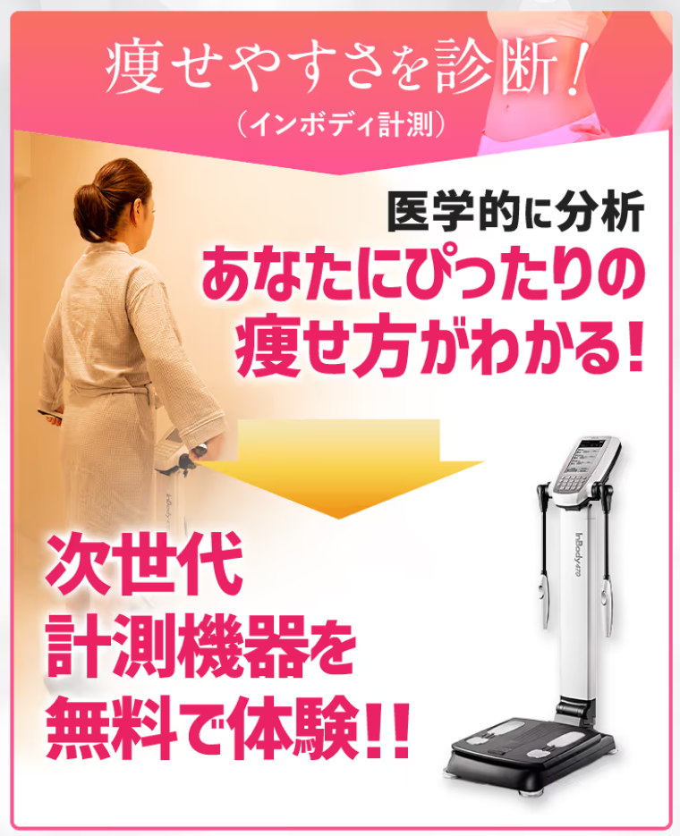 リエートクリニックの医療ダイエットの口コミ・インボディ計測無料