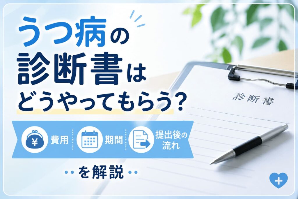 うつ病の診断書はどうやってもらう？費用・期間・提出後の流れを解説