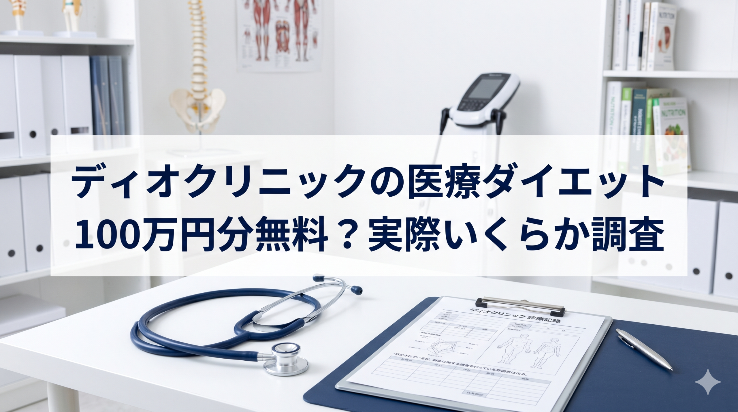 ディオクリニックの料金総額！100万円分無料？実際いくらか調査