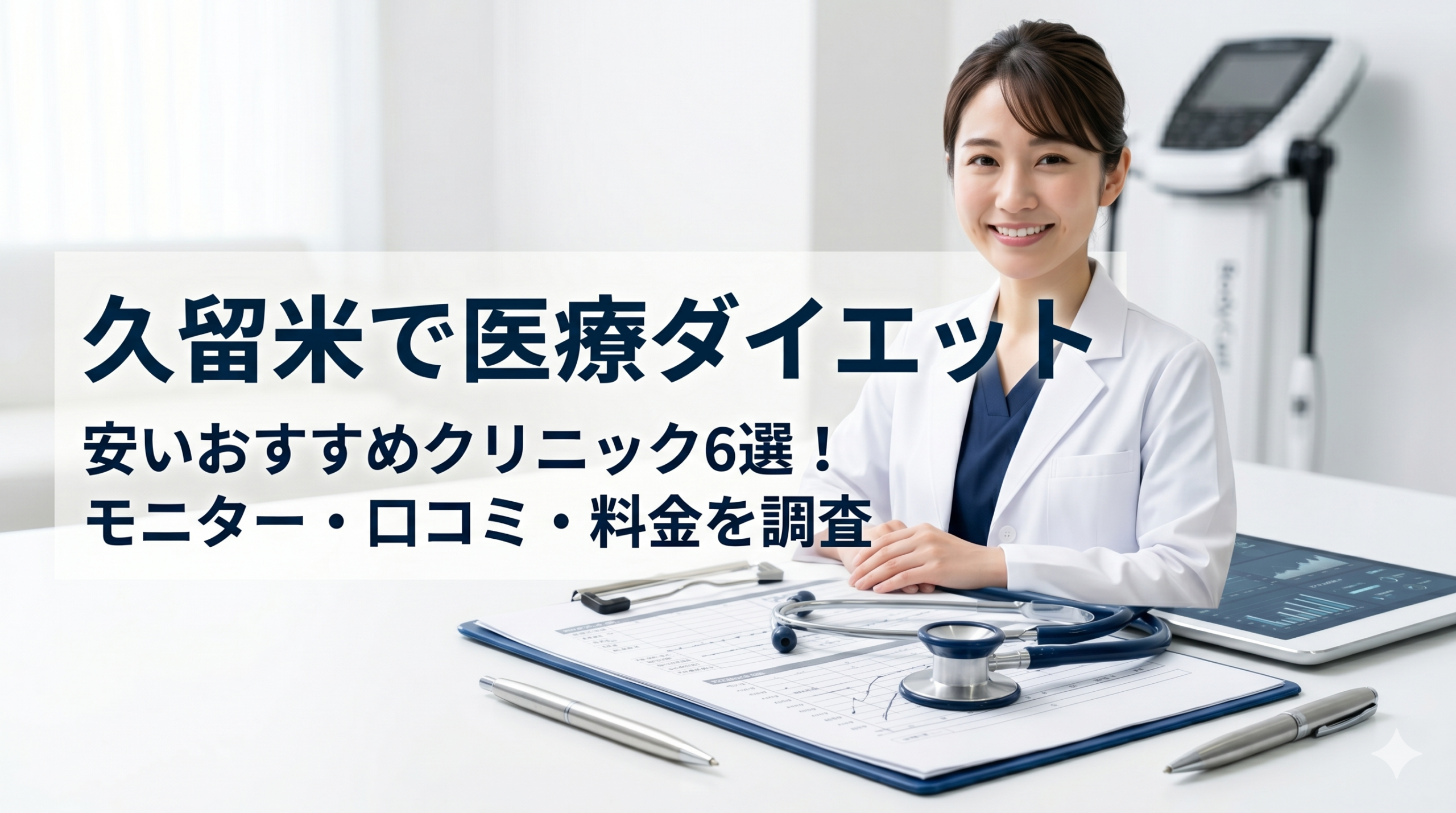 久留米で医療ダイエットが安いおすすめクリニック6選！モニター・口コミ・料金を調査